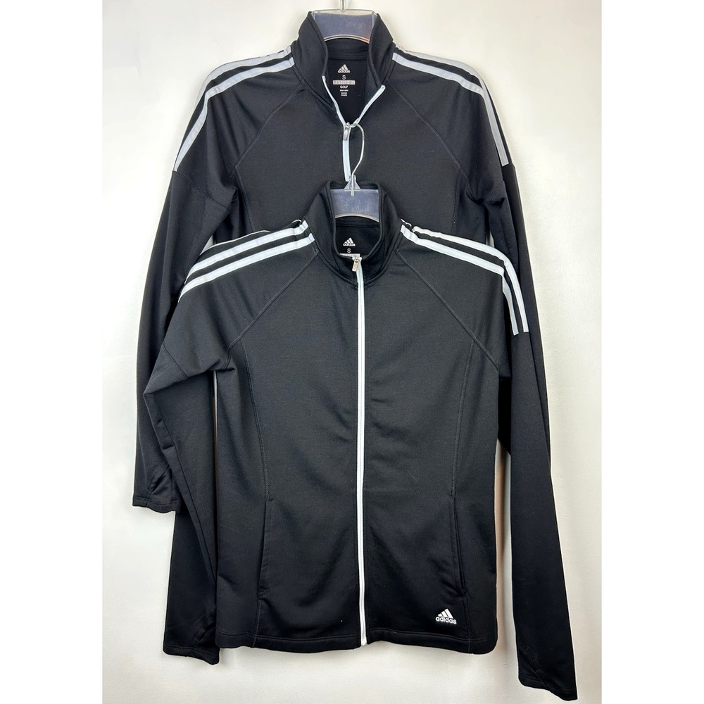 Adidas Golf Top Women S Black 1/4 Zip 3 Stripes Pullover Jacket Zip Athleisure